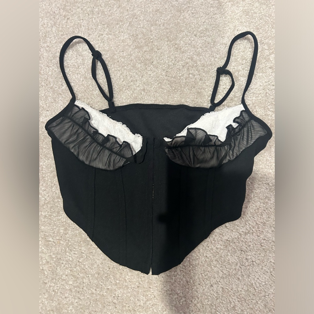 Elegant Black and White Women's Top